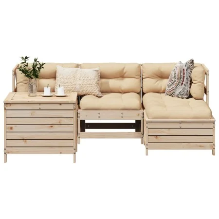 5-teilige Gartensofagarnitur aus massivem Kiefernholz von , Gartensets - Ref: Foro24-3250488, Preis: 323,92 €, Rabatt: %