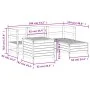 5-teilige Gartensofagarnitur aus massivem Kiefernholz von , Gartensets - Ref: Foro24-3250488, Preis: 323,92 €, Rabatt: %