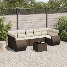 Set sofás de jardín 8 piezas y cojines ratán sintético marrón von , Gartensets - Ref: Foro24-3221142, Preis: 571,10 €, Rabatt: %