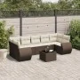 Set sofás de jardín 8 piezas y cojines ratán sintético marrón by , Garden sets - Ref: Foro24-3221142, Price: 572,28 €, Discou...