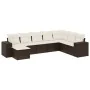 Set of 8 garden sofas and cushions synthetic rattan brown by , Garden sets - Ref: Foro24-3222962, Price: 535,73 €, Discount: %