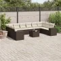 Set Gartensofas 11 Stück Kissen synthetisches Rattan braun von , Gartensets - Ref: Foro24-3223082, Preis: 728,18 €, Rabatt: %