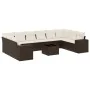 Set Gartensofas 11 Stück Kissen synthetisches Rattan braun von , Gartensets - Ref: Foro24-3223082, Preis: 728,18 €, Rabatt: %