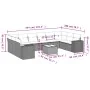 Set Gartensofas 11 Stück Kissen synthetisches Rattan braun von , Gartensets - Ref: Foro24-3223082, Preis: 728,18 €, Rabatt: %