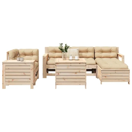 7-teilige Gartensofagarnitur aus massivem Kiefernholz von , Gartensets - Ref: Foro24-3250512, Preis: 466,66 €, Rabatt: %