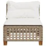 Sofá de jardín sin reposabrazos con cojines ratán PE beige by , Outdoor sofas - Ref: Foro24-365928, Price: 92,67 €, Discount: %