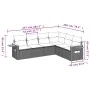 Set mit 6 Gartensofas mit Kissen Kunstrattan schwarz von , Gartensets - Ref: Foro24-3226841, Preis: 485,37 €, Rabatt: %