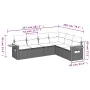 Set of 6 garden sofas with cushions synthetic rattan black by , Garden sets - Ref: Foro24-3226841, Price: 485,37 €, Discount: %