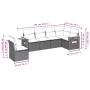 Set mit 6 Gartensofas mit Kissen Kunstrattan schwarz von , Gartensets - Ref: Foro24-3226855, Preis: 485,37 €, Rabatt: %