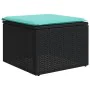 Set mit 6 Gartensofas mit Kissen Kunstrattan schwarz von , Gartensets - Ref: Foro24-3227058, Preis: 447,11 €, Rabatt: %