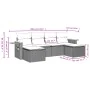 Set mit 6 Gartensofas mit Kissen Kunstrattan schwarz von , Gartensets - Ref: Foro24-3227058, Preis: 447,11 €, Rabatt: %
