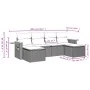 Set of 6 garden sofas with cushions synthetic rattan black by , Garden sets - Ref: Foro24-3227058, Price: 447,13 €, Discount: %
