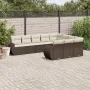 Set of 10 garden sofas and cushions synthetic rattan brown by , Garden sets - Ref: Foro24-3254230, Price: 641,07 €, Discount: %