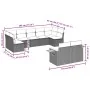 Set de sofás de jardín 9 pzas con cojines ratán sintético negro de , Conjuntos de jardín - Ref: Foro24-3227128, Precio: 721,6...