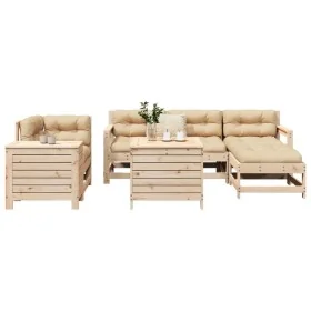 7-teilige Gartensofagarnitur aus massivem Kiefernholz von , Gartensets - Ref: Foro24-3250544, Preis: 416,47 €, Rabatt: %