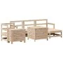 7-piece solid pine wood garden sofa set by , Garden sets - Ref: Foro24-3250544, Price: 421,89 €, Discount: %