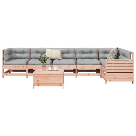 Set of 7 garden sofas solid fir Douglas wood by , Garden sets - Ref: Foro24-3250874, Price: 446,44 €, Discount: %