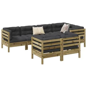Set mit 7 Gartensofas mit Kissen aus imprägniertem Kiefernholz von , Gartensets - Ref: Foro24-3299499, Preis: 744,20 €, Rabat...