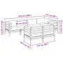 Set of 7 garden sofas with impregnated pine wood cushions by , Garden sets - Ref: Foro24-3299499, Price: 744,20 €, Discount: %