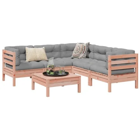 Set of 6 garden sofas with Douglas fir wood cushions by , Garden sets - Ref: Foro24-3299450, Price: 461,42 €, Discount: %