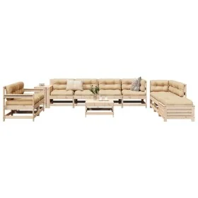 Set of garden sofas 11 pcs solid pine wood by , Garden sets - Ref: Foro24-3250628, Price: 682,20 €, Discount: %