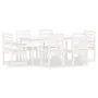 7-piece garden dining set solid pine white wood by , Garden sets - Ref: Foro24-3154708, Price: 582,66 €, Discount: %