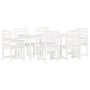7-piece garden dining set solid pine white wood by , Garden sets - Ref: Foro24-3154708, Price: 582,66 €, Discount: %