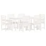 7-teiliges Garten-Esszimmerset aus massivem Kiefernholz weiß von , Gartensets - Ref: Foro24-3154708, Preis: 582,87 €, Rabatt: %