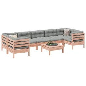 Set mit 8 Gartensofas mit Kissen aus Douglasienholz von , Gartensets - Ref: Foro24-3299340, Preis: 634,81 €, Rabatt: %