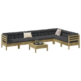 Set Gartensofas 8-teilig mit Kissen aus imprägniertem Zirbenholz von , Gartensets - Ref: Foro24-3299484, Preis: 675,11 €, Rab...