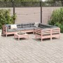 Set of 9 garden sofas with Douglas fir wood cushions by , Garden sets - Ref: Foro24-3299375, Price: 778,66 €, Discount: %