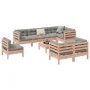 Set of 9 garden sofas with Douglas fir wood cushions by , Garden sets - Ref: Foro24-3299517, Price: 766,01 €, Discount: %