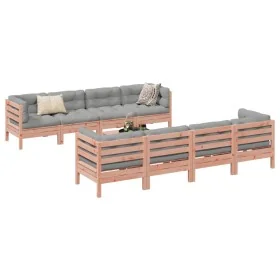 Set de sofás jardín 9 pzas con cojines madera de abeto Douglas de , Conjuntos de jardín - Ref: Foro24-3299363, Precio: 776,22...