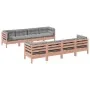 Set de sofás jardín 9 pzas con cojines madera de abeto Douglas de , Conjuntos de jardín - Ref: Foro24-3299363, Precio: 778,27...