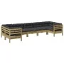 Set de sofás jardín 7 pzas con cojines madera pino impregnada de , Conjuntos de jardín - Ref: Foro24-3299624, Precio: 724,19 ...