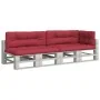 Cushions for pallet sofa 5 units red fabric by , Cushions for chairs and sofas - Ref: Foro24-3217140, Price: 148,65 €, Discou...