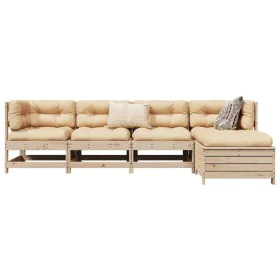 5-teilige Gartensofagarnitur aus massivem Kiefernholz von , Gartensets - Ref: Foro24-3250836, Preis: 284,48 €, Rabatt: %
