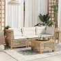 3-Sitzer-Gartensofa mit Kissen Kunstrattan beige von , Outdoor-Sofas - Ref: Foro24-365940, Preis: 276,07 €, Rabatt: %