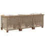 3-seater garden sofa with cushions synthetic rattan beige by , Outdoor sofas - Ref: Foro24-365940, Price: 270,97 €, Discount: %