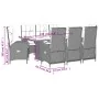 Set comedor jardín 9 pzas y cojines ratán sintético gris de , Conjuntos de jardín - Ref: Foro24-3213518, Precio: 1,00 €, Desc...