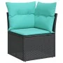 Set of 5 pcs garden sofas with cushions synthetic rattan black by , Garden sets - Ref: Foro24-3226785, Price: 433,97 €, Disco...