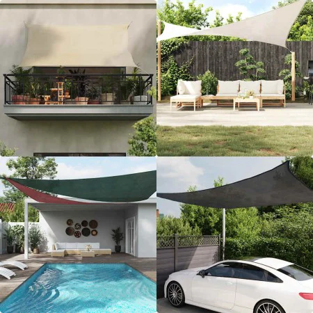 Toldo de vela triangular HDPE azul 160 g/m² 5x7x7 m de , Sombrillas - Ref: Foro24-311539, Precio: 47,53 €, Descuento: %