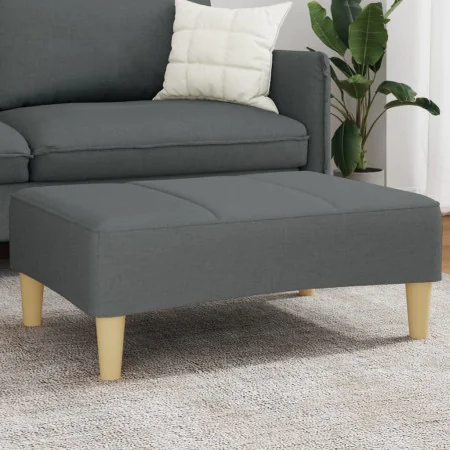 Reposapiés de tela gris oscuro 77x55x31 cm de , Otomanas - Ref: Foro24-4007372, Precio: 68,59 €, Descuento: %