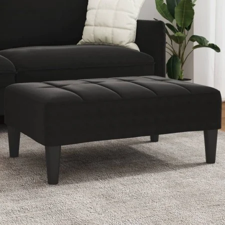 Fußstütze aus schwarzem Samt 77x55x31 cm von , Osmanen - Ref: Foro24-4007387, Preis: 67,75 €, Rabatt: %