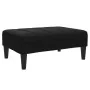 Sofá cama de 2 plazas con taburete terciopelo negro by , Sofas - Ref: Foro24-3258136, Price: 334,36 €, Discount: %