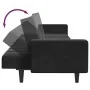 Sofá cama de 2 plazas con taburete terciopelo negro by , Sofas - Ref: Foro24-3258136, Price: 334,36 €, Discount: %