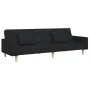 Sofá cama de 2 plazas con taburete tela negro by , Sofas - Ref: Foro24-3258108, Price: 339,28 €, Discount: %