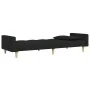 Sofá cama de 2 plazas con taburete tela negro by , Sofas - Ref: Foro24-3258108, Price: 339,28 €, Discount: %