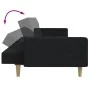 Sofá cama de 2 plazas con taburete tela negro by , Sofas - Ref: Foro24-3258108, Price: 339,28 €, Discount: %