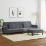 Sofá cama de 2 plazas con taburete terciopelo gris oscuro by , Sofas - Ref: Foro24-3258117, Price: 333,88 €, Discount: %